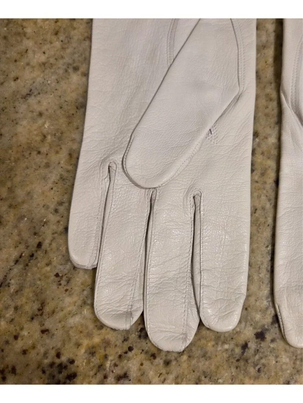 Vintage Womens Size M/L 7.5 Cream Leather 11
